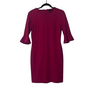 Banana Republic Women's Red Bell Sleeve Dress Size 4